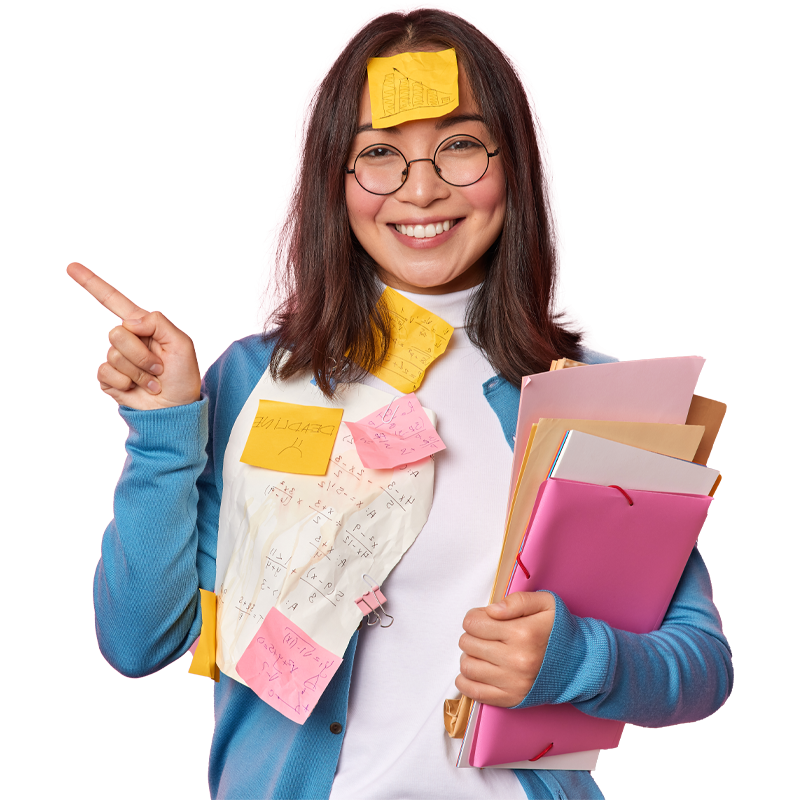 Imagen de una chica estudiosa